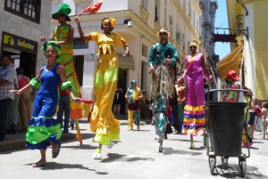 Parades like this are common
in the streets of Havana