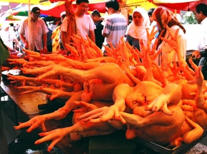 Poultry stall at Kuching
Sunday Market, Sarawak