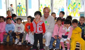 With China's newest generation at a Shekou
kindergarten in Guangdong Province