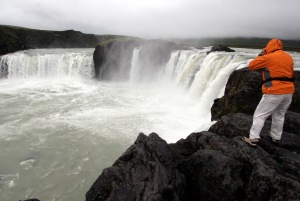 Photographing at Godafoss
Falls in Iceland